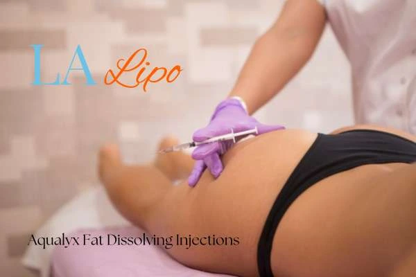 Woman having fat dissolving injections Hampshire on thighs