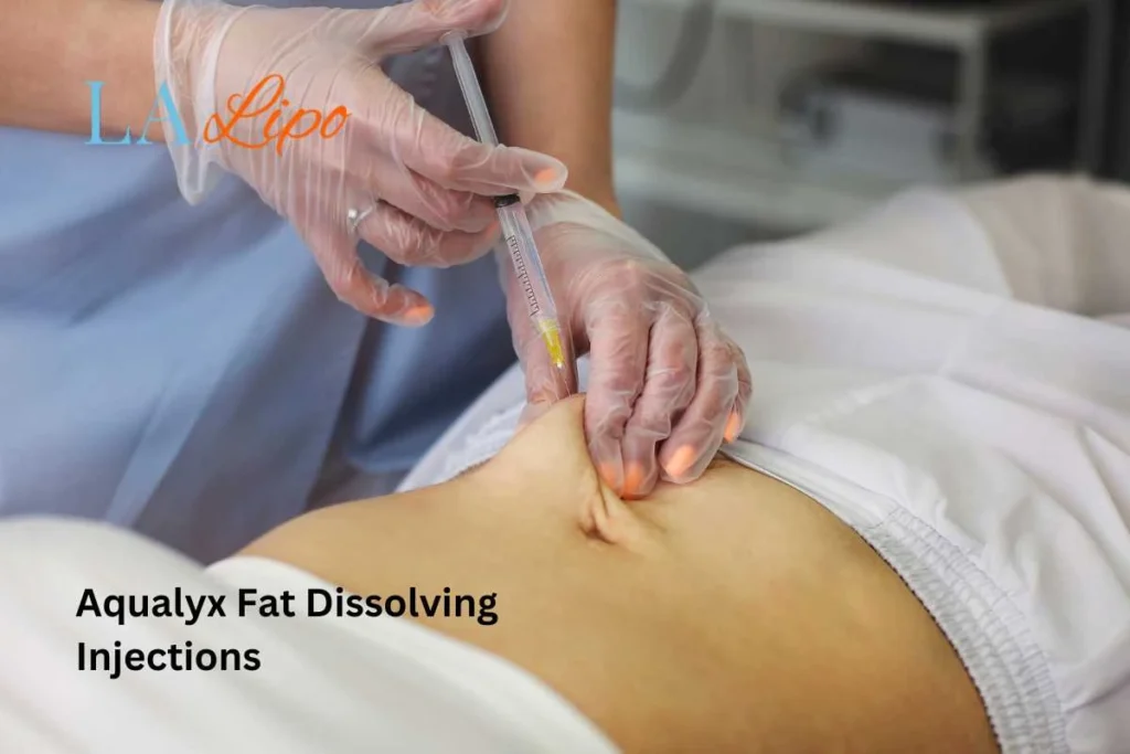 woman having fat dissolving injections Hampshire in the stomach