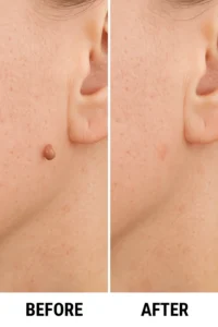 Skin tags removal Hampshire before and after