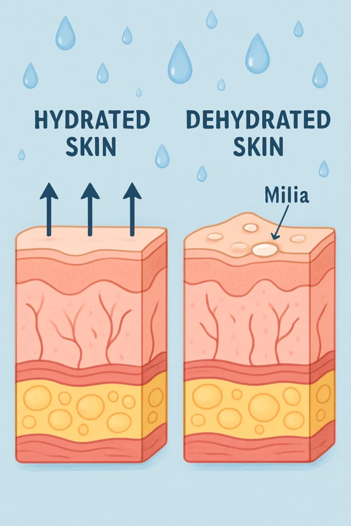 The importance of hydration and milia production Hampshire